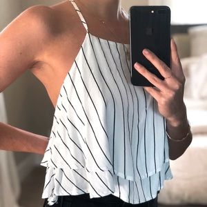 | Pinstripe Halter Top |